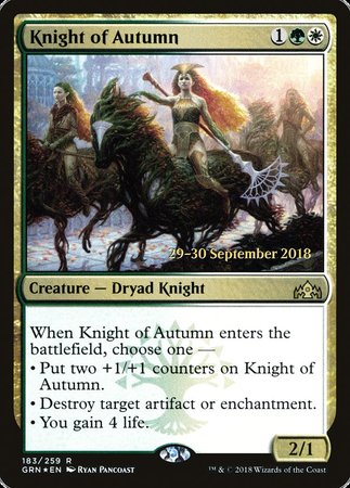 Knight of Autumn [Guilds of Ravnica Promos] | Event Horizon Hobbies CA