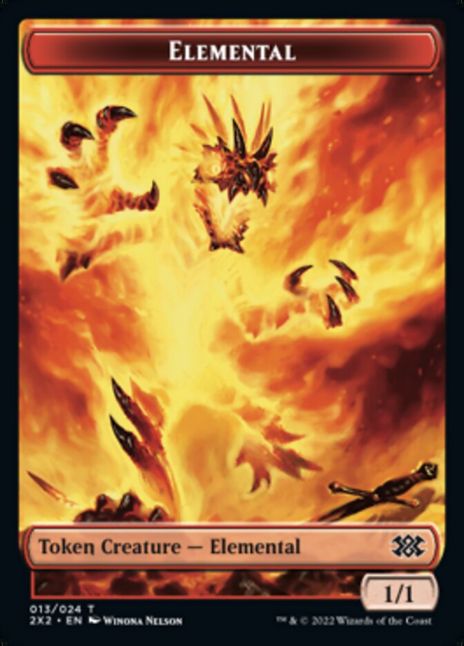 Elemental // Knight Double-sided Token [Double Masters 2022 Tokens] | Event Horizon Hobbies CA