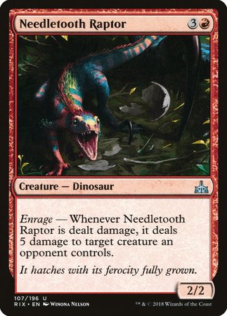 Needletooth Raptor [Rivals of Ixalan] | Event Horizon Hobbies CA