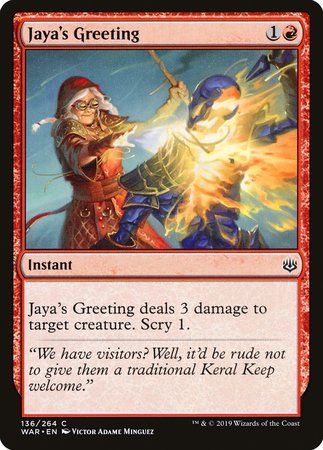 Jaya's Greeting [War of the Spark] | Event Horizon Hobbies CA