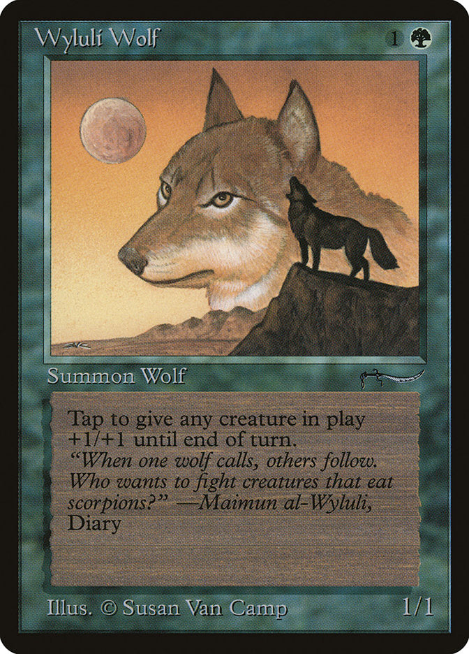 Wyluli Wolf (Dark Mana Cost) [Arabian Nights] | Event Horizon Hobbies CA