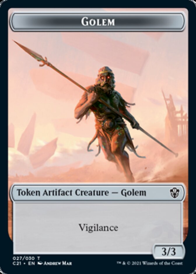 Golem (027) // Thopter Token [Commander 2021 Tokens] | Event Horizon Hobbies CA