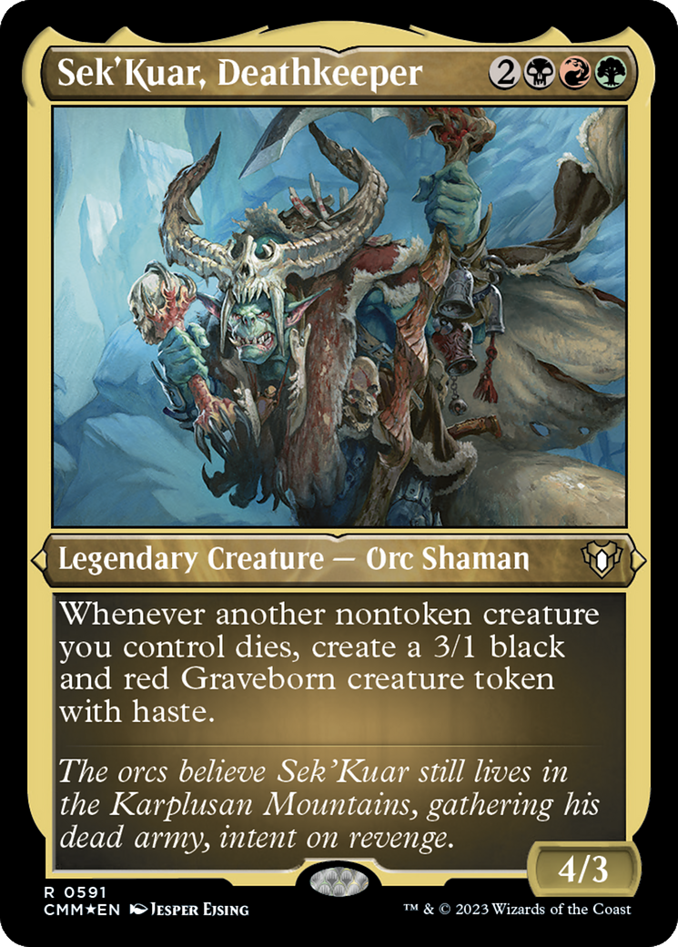 Sek'Kuar, Deathkeeper (Foil Etched) [Commander Masters] | Event Horizon Hobbies CA