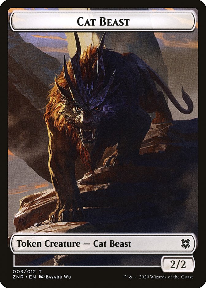 Cat Beast Token [Zendikar Rising] | Event Horizon Hobbies CA