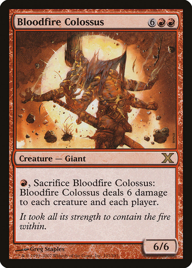 Bloodfire Colossus [Tenth Edition] | Event Horizon Hobbies CA