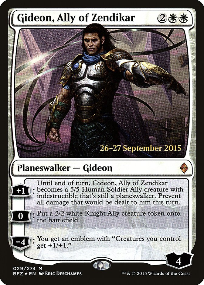 Gideon, Ally of Zendikar  [Battle for Zendikar Prerelease Promos] | Event Horizon Hobbies CA