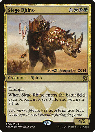 Siege Rhino [Khans of Tarkir Promos] | Event Horizon Hobbies CA