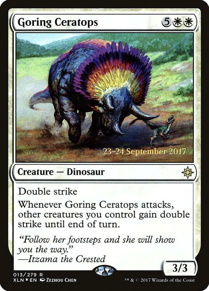 Goring Ceratops  [Ixalan Prerelease Promos] | Event Horizon Hobbies CA