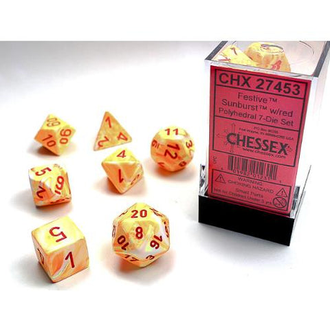 Dice - Chessex - Polyhedral (7pc) - Festive