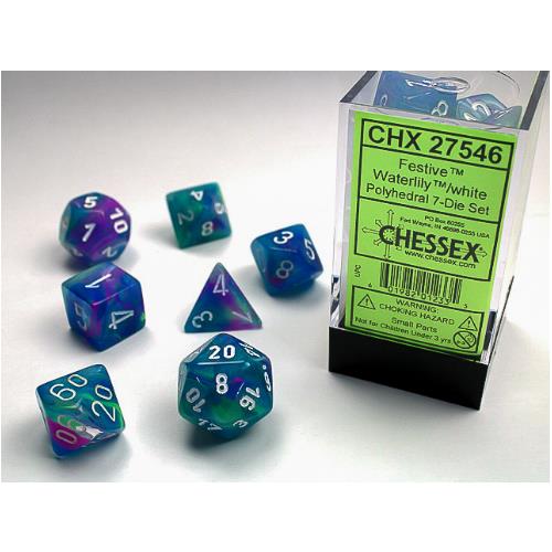 Dice - Chessex - Polyhedral (7pc) - Festive | Event Horizon Hobbies CA