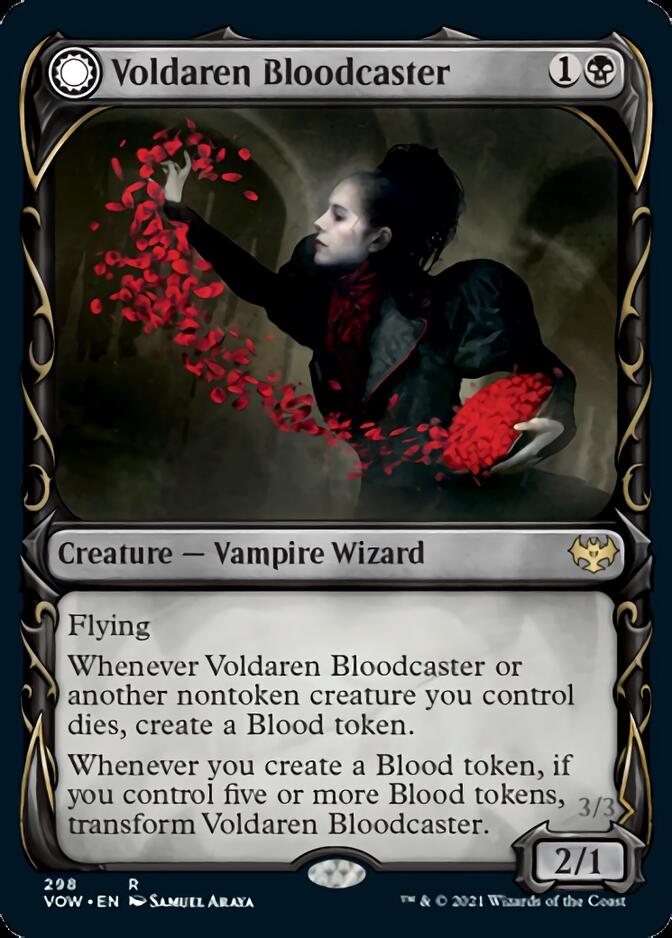 Voldaren Bloodcaster // Bloodbat Summoner (Showcase Fang Frame) [Innistrad: Crimson Vow] | Event Horizon Hobbies CA