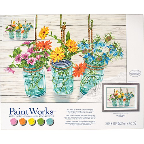 PaintWorks - Paint By Numbers - Flowering Jars | Event Horizon Hobbies CA