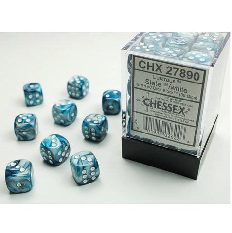 Dice - Chessex - 12mm D6 (36pc) - Lustrous