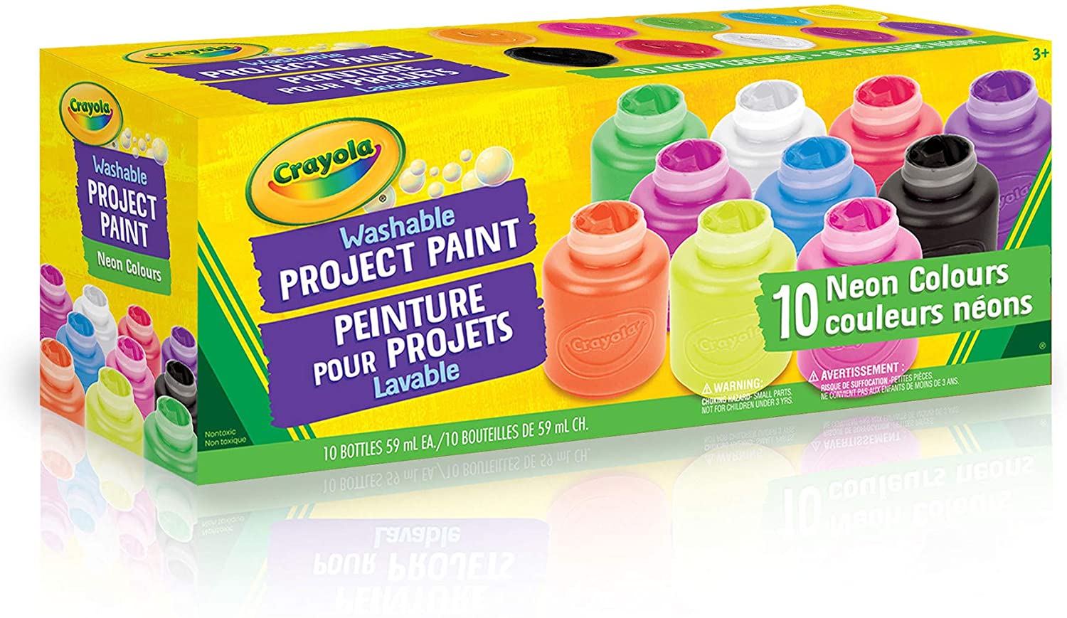 Crayola - Acrylic Washable Paint Set, 10 Neon Colours | Event Horizon Hobbies CA
