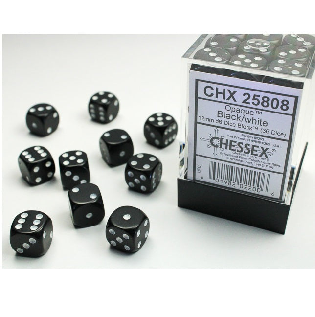 Dice - Chessex - 12mm D6 (36pc) - Opaque | Event Horizon Hobbies CA