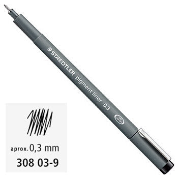 Staedtler - Pigment Liner - Sketch Pen Black (0.3 mm) | Event Horizon Hobbies CA
