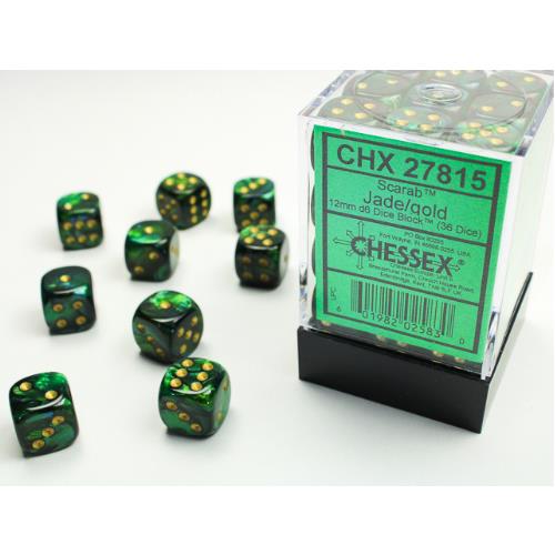 Dice - Chessex -12mm D6 (36pc) - Scarab