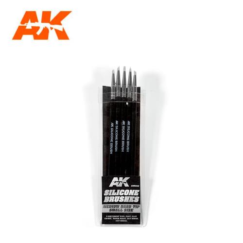 AK Interactive Silicone Brush Set - Medium Hard Tip | Event Horizon Hobbies CA