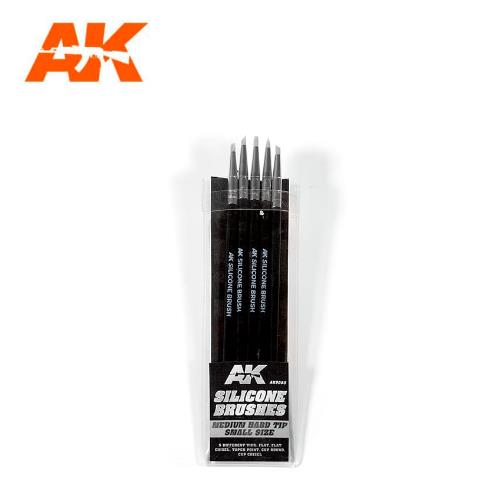 AK Interactive Silicone Brush Set - Medium Hard Tip