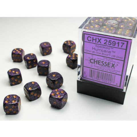 Dice - Chessex -12mm D6 (36pc) - Speckled