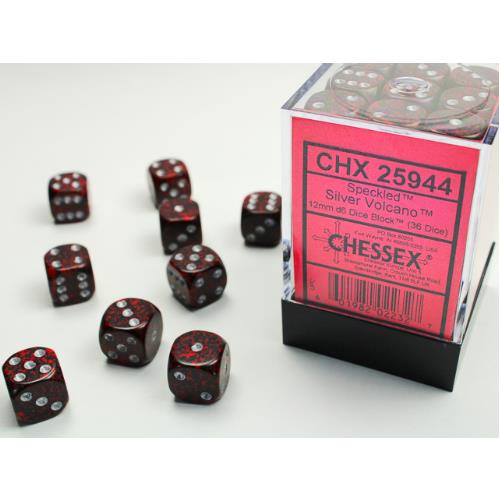 Dice - Chessex -12mm D6 (36pc) - Speckled