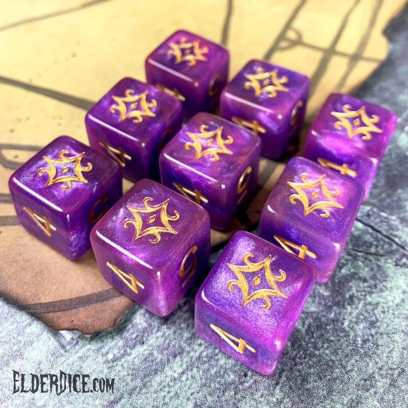 Dice - Infinite Black - Elder Dice (D6s)