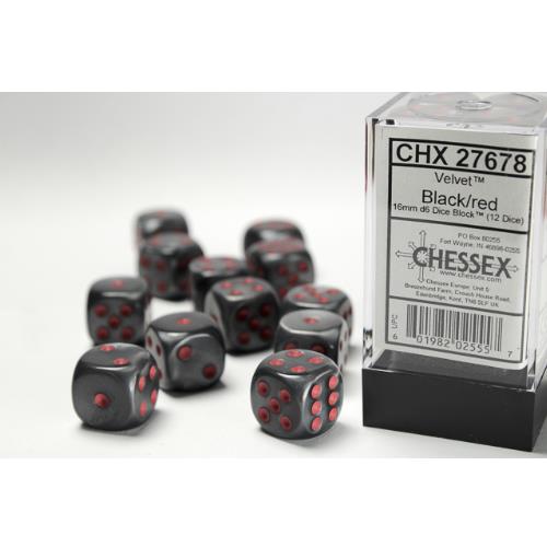 Dice - Chessex - 16mm D6 (12pc) - Velvet | Event Horizon Hobbies CA