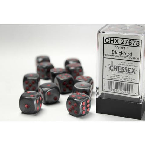 Dice - Chessex - 16mm D6 (12pc) - Velvet