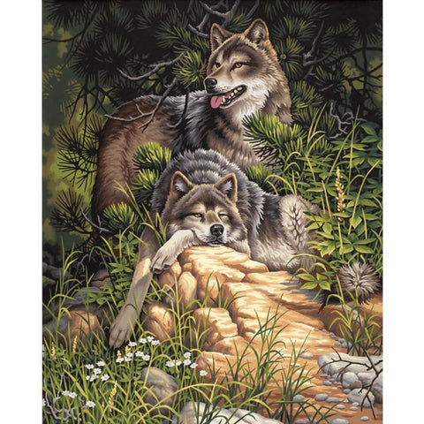 PaintWorks - Paint By Numbers - Wild and Free Wolves