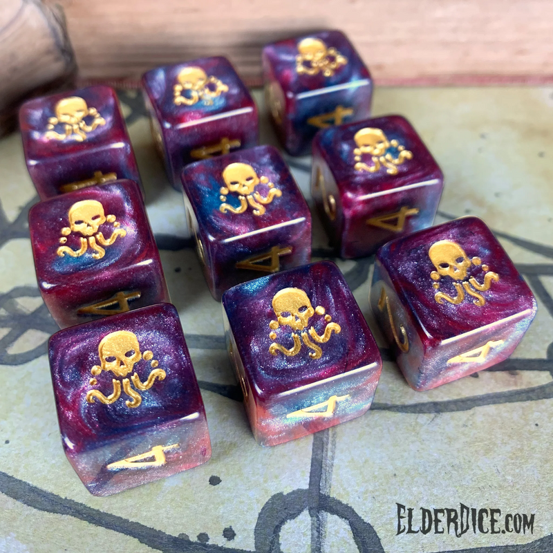 Dice - Infinite Black - Elder Dice (D6s)